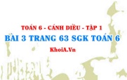 Bài 3 trang 63 SGK Toán 6 tập 1 Cánh Diều